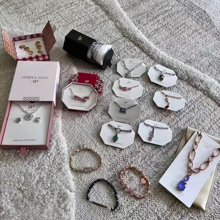 Elegant Silver And Gold Necklace Set